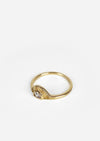 18K Gold Semi Sun Ring