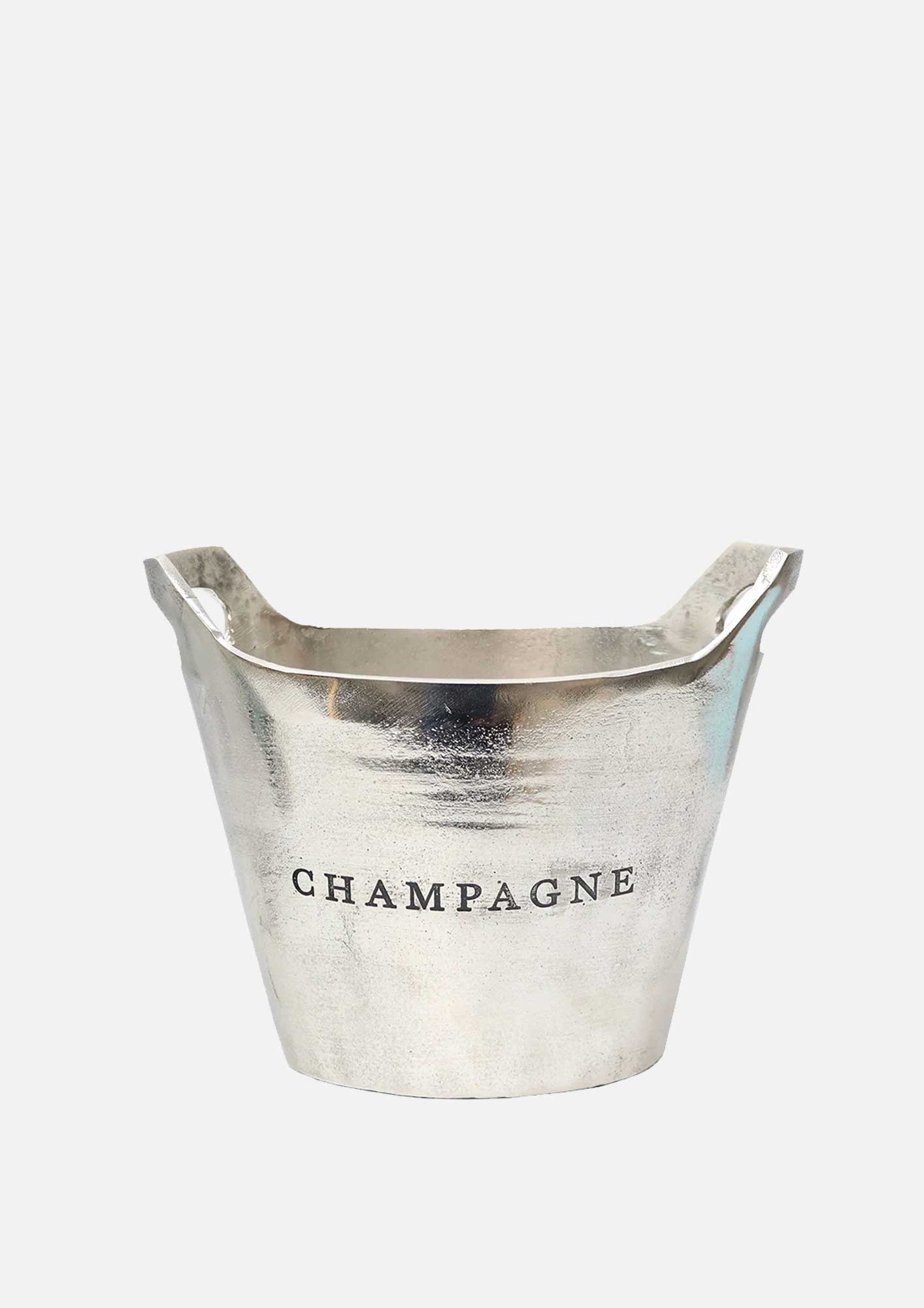 Aluminium Silver Oval Champagne Bucket