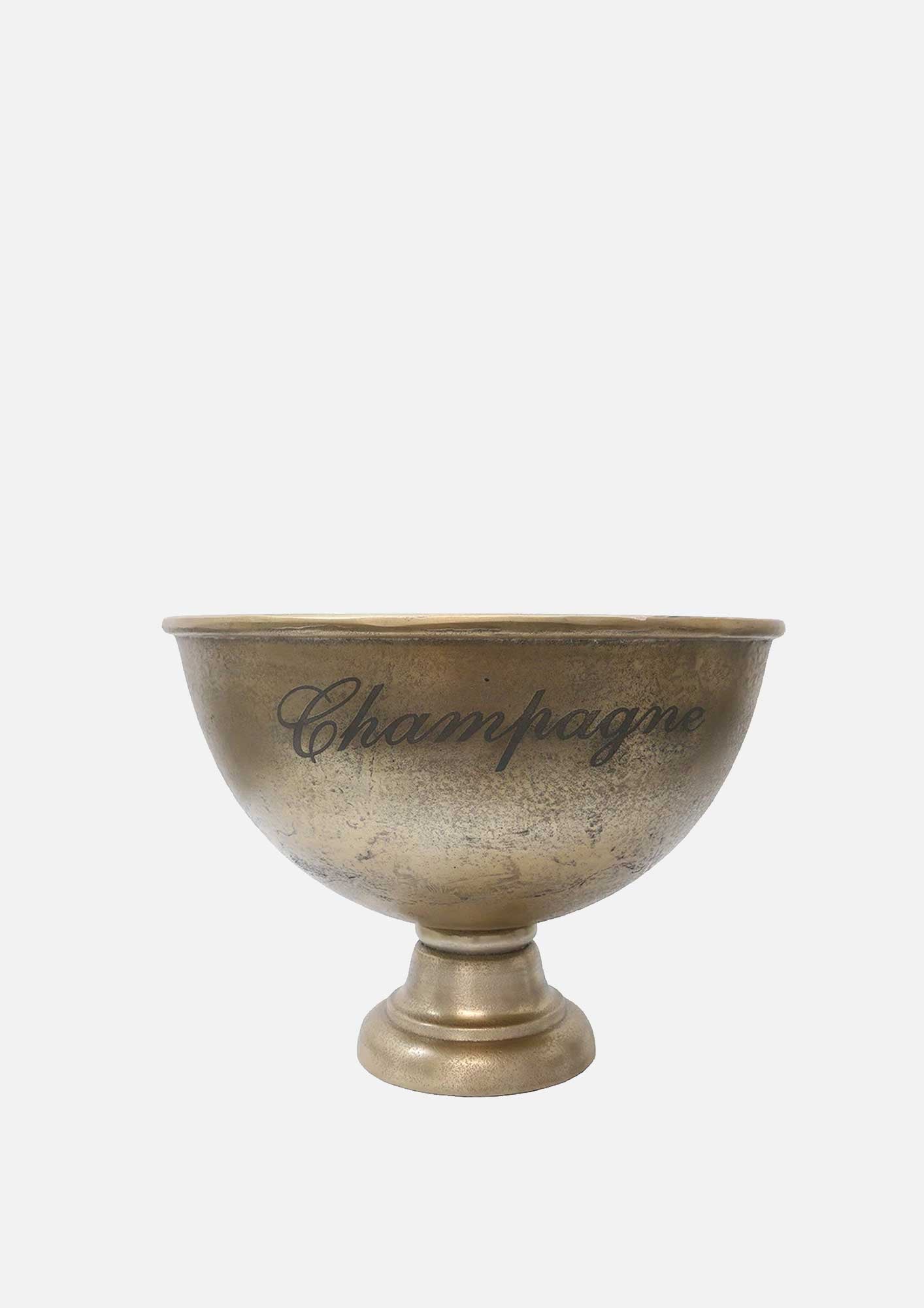 Aluminium XL Champagne Bowl Raw Gold