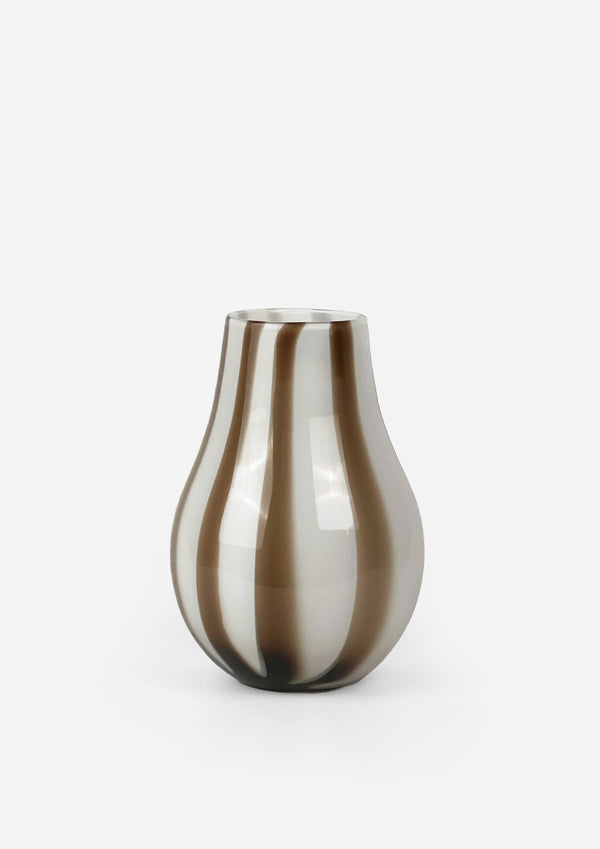 Ada Striped Taupe Vase