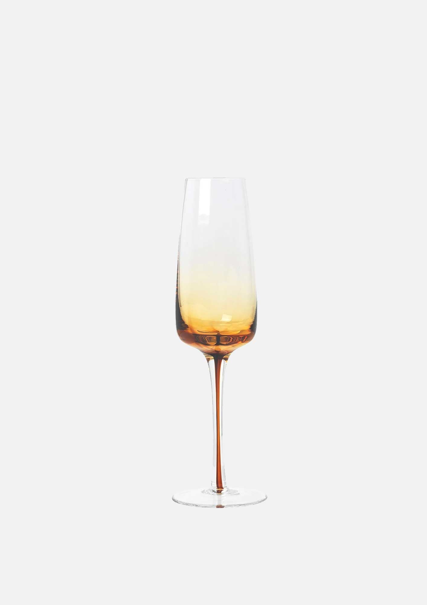 BROSTE Amber Champagne Glass