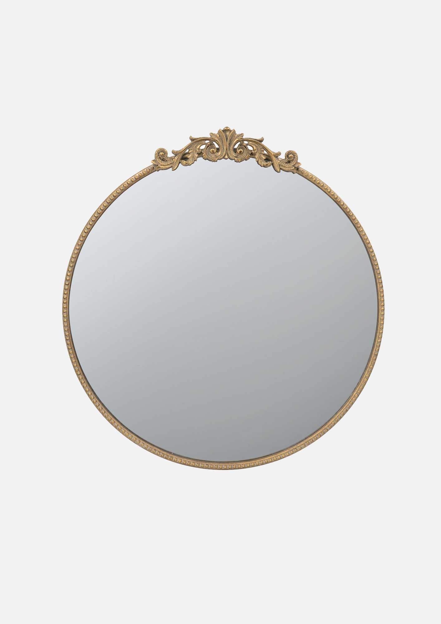 Baroque Metal Round Mirror