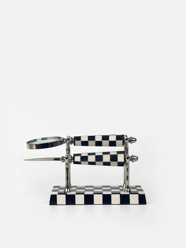 Checker Letter Opener & Magnifier on Stand