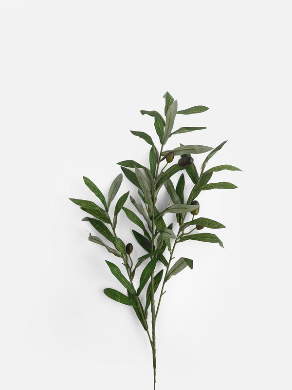 Cut Stem Olive Spray with Olives