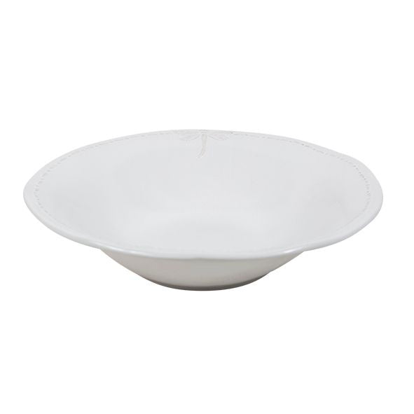 Dragonfly  White Salad Bowl - Small