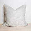 Linen  Euro Pillowcase - Charcoal Pinstripe