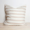 Linen Euro Pillowcase - Wide Natural Stripe