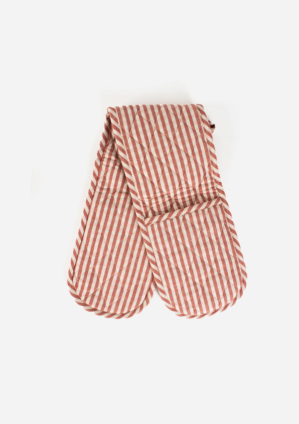 Gingham Double Oven Glove