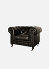 Attwood Court Leather Sofa | Black