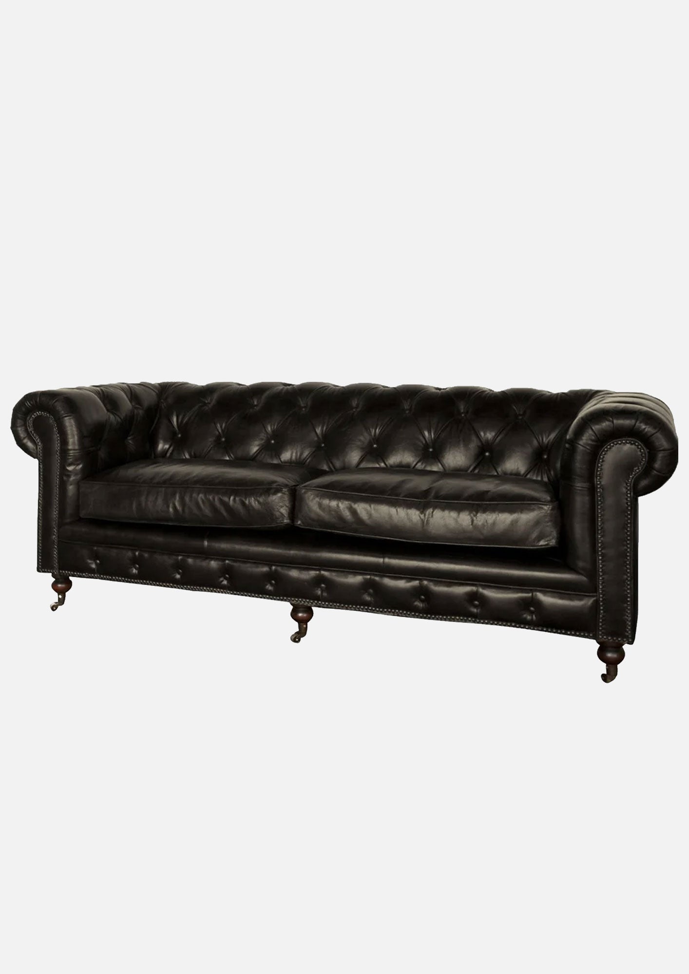 Attwood Court Leather Sofa | Black