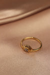 18K Gold Semi Sun Ring