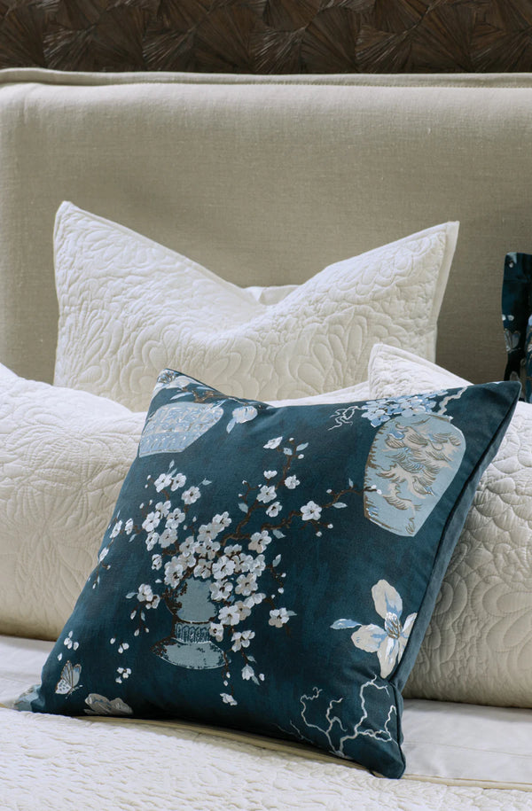 Ikebana Cushion | Teal