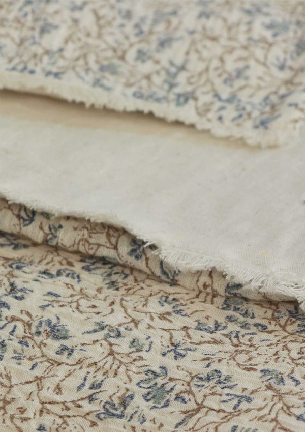 Iris Cotton Crepe Bedcover - Blue