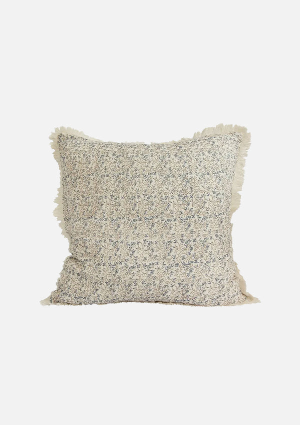 Iris Cotton Crepe Cushion Cover - Blue