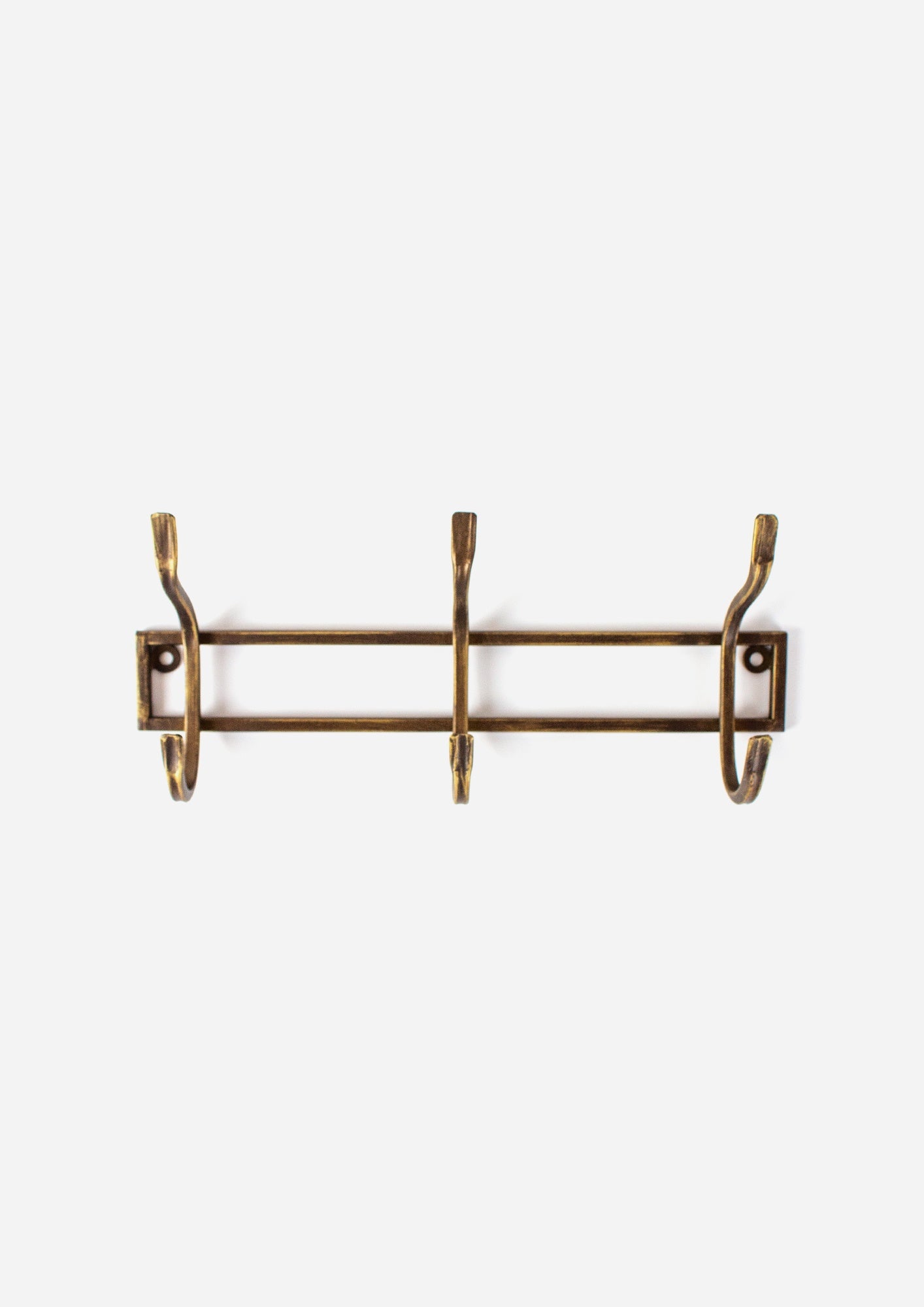 Iron 3 Hook - Antique Brass Finish