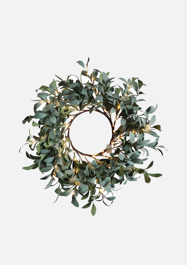 Light Up Olive Wreath