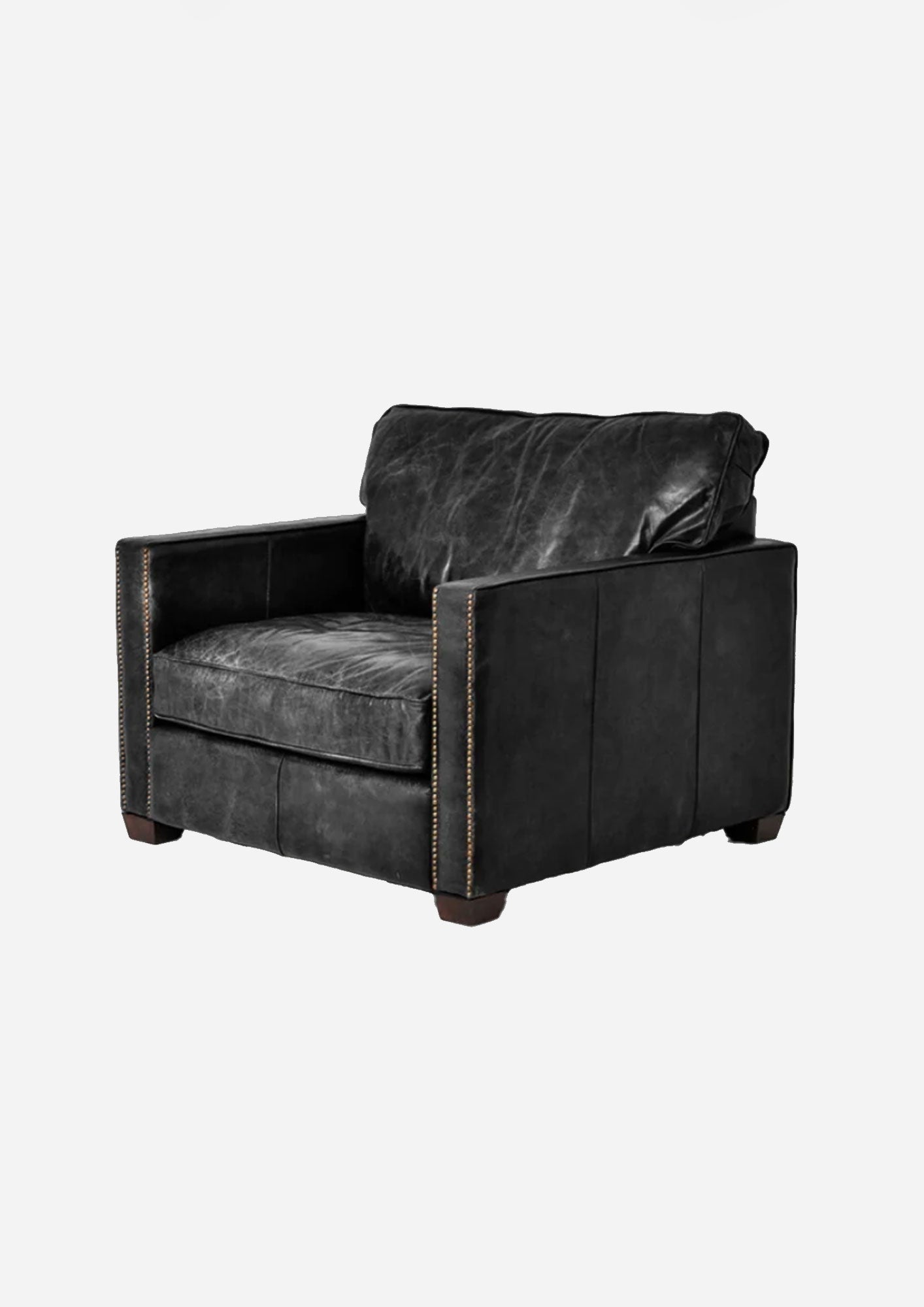 Lennox Leather Armchair | Black