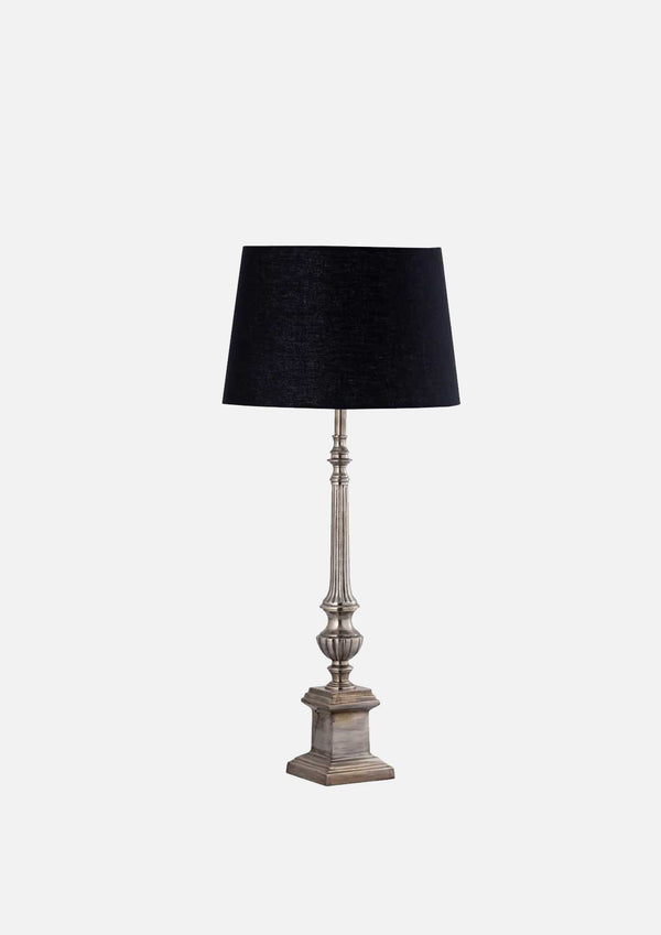 Londyn Antique Silver Table Lamp