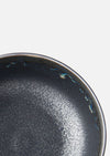 Matte Black with Shiny Edge Deep Serving Bowl