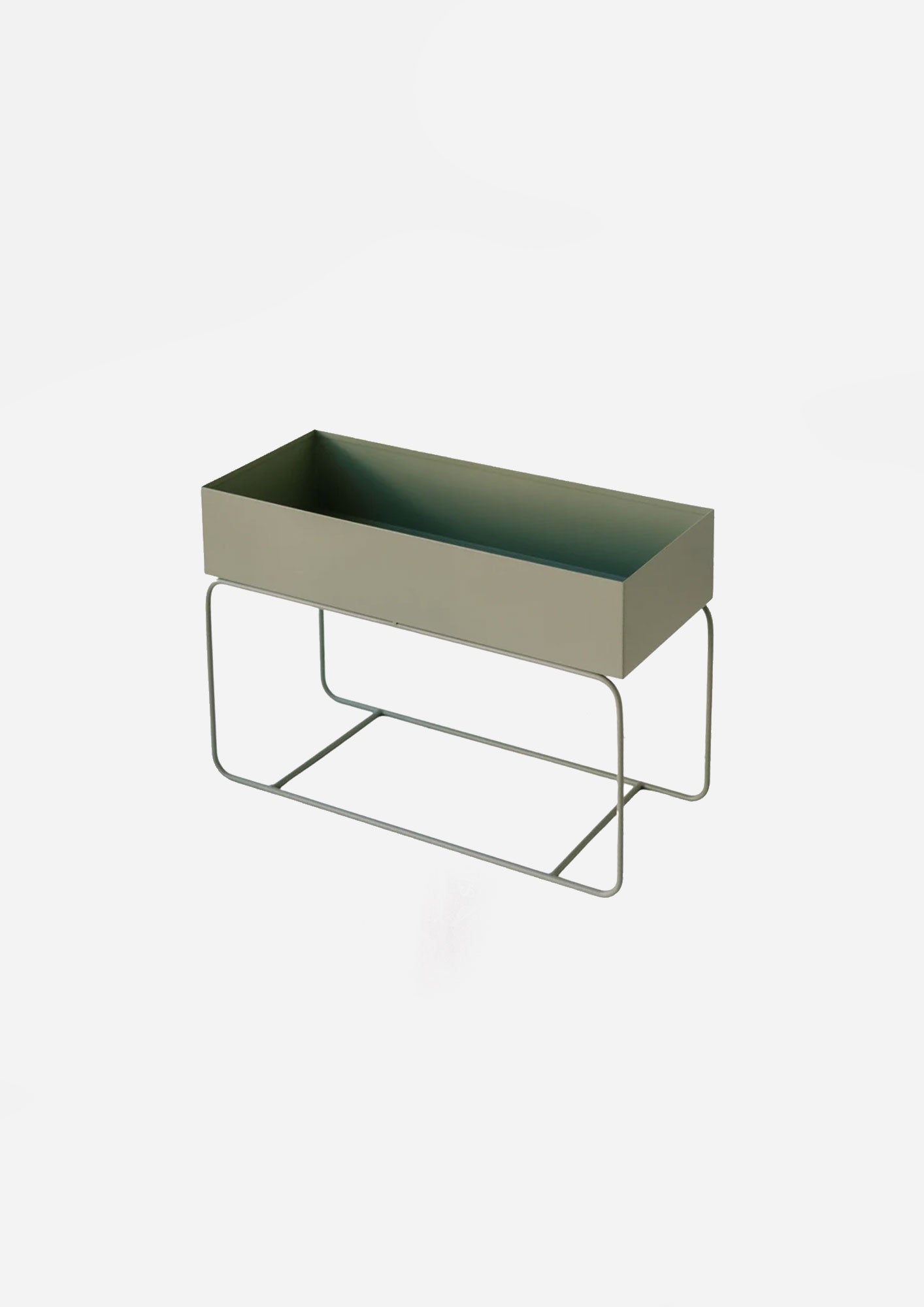 Metal Short Planter - Sage Green