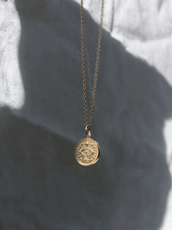 18K Gold All Seeing Necklace