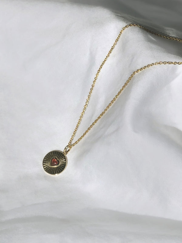 18K Heart Of Gold Necklace