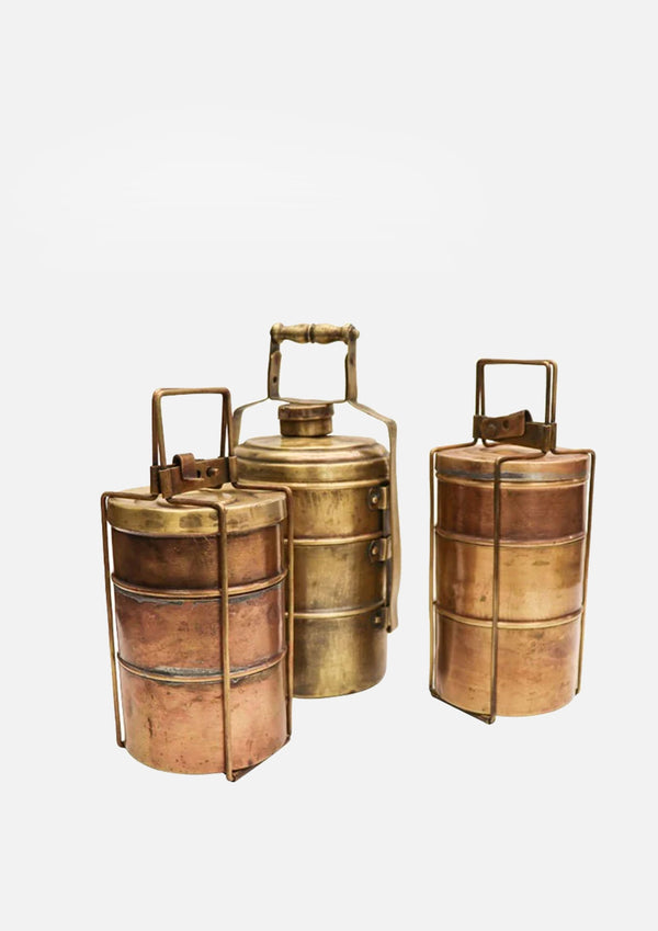 Original Brass Tiffin Box | Triple