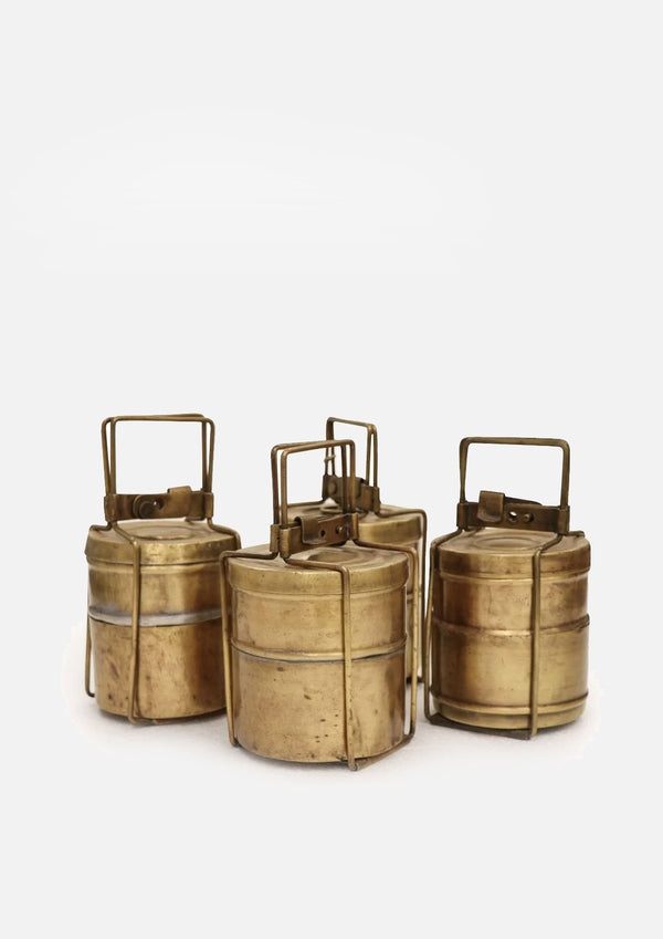 Original Brass Tiffin Box | Double