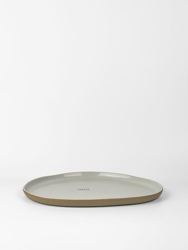 White Speckle Round Platter - Table of Plenty