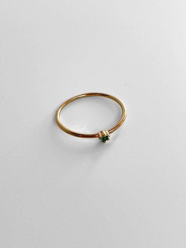 18K Gold Petite Emeraude Ring