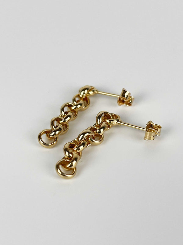 18K Gold Maillon de Chaine Earrings