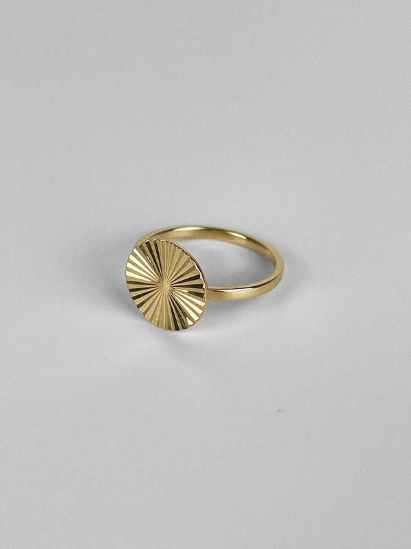 18K Gold Solar Ring