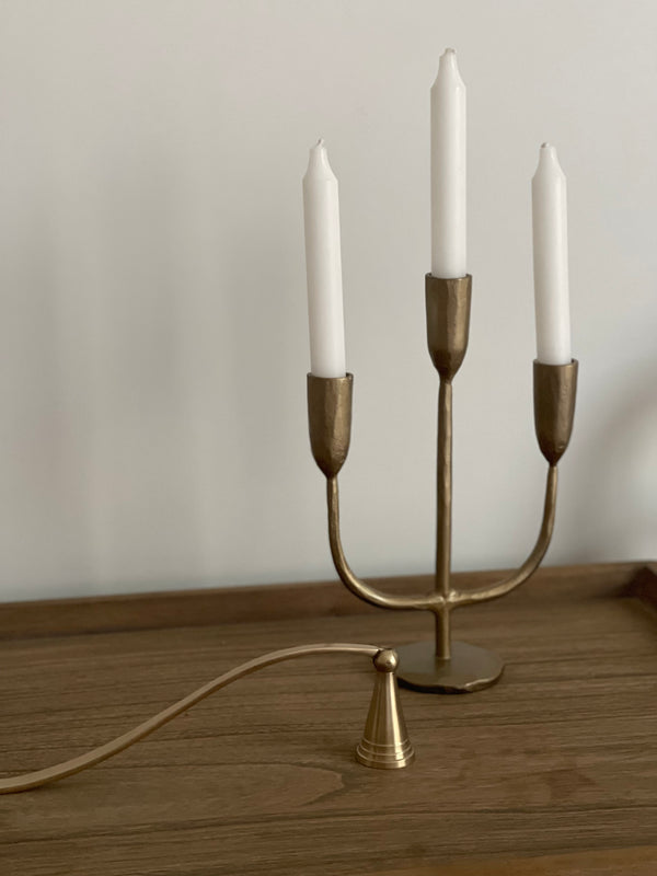 Dax 3 Light Gold Candle Stand