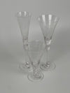 Floral Etched Tall Wine Glass