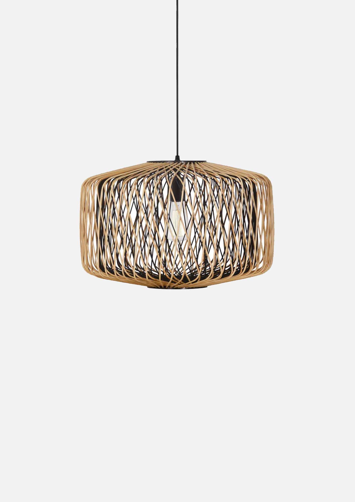 Rattan Hanging Pendant Wide