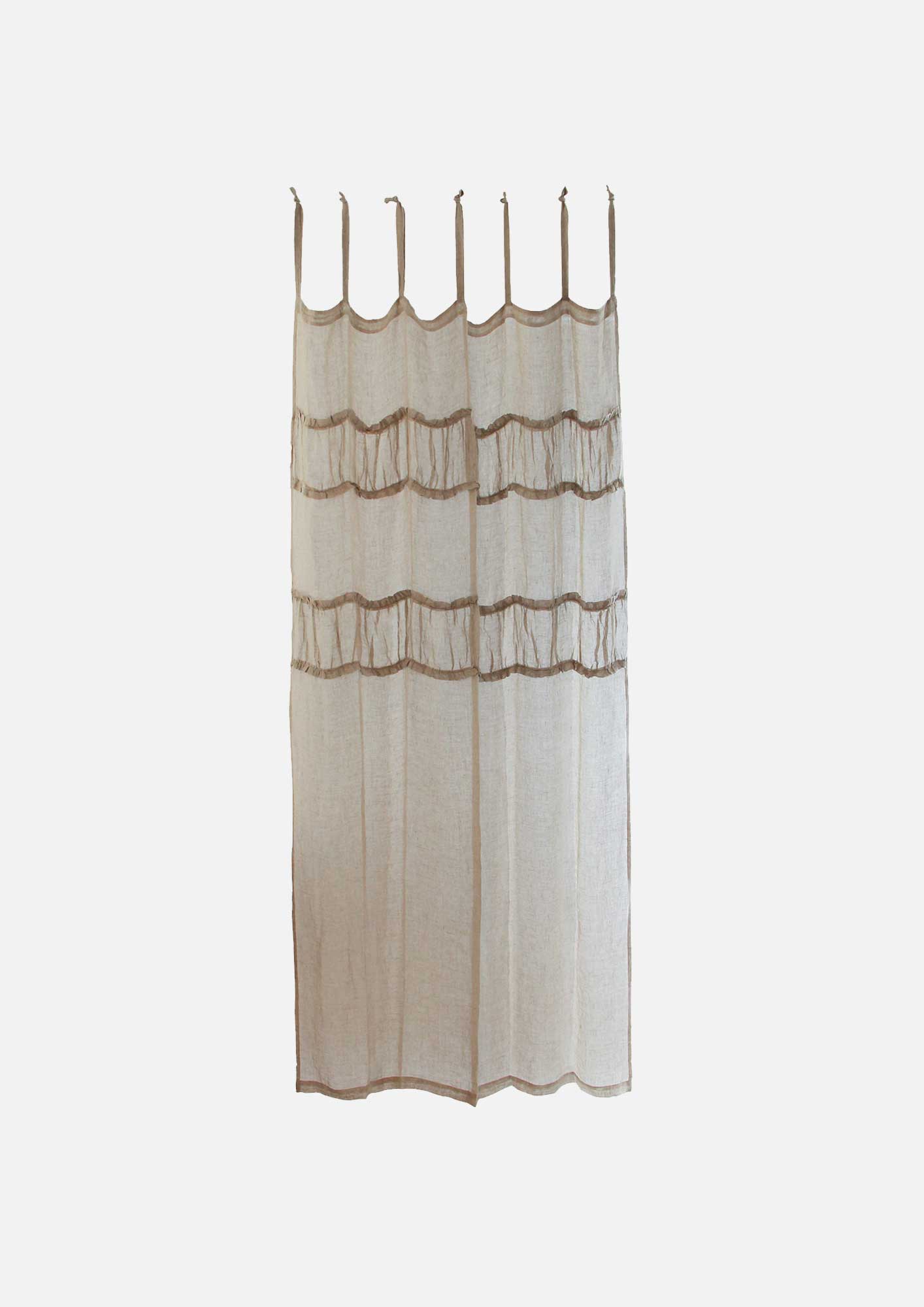 Ruffles Linen Curtain Natural