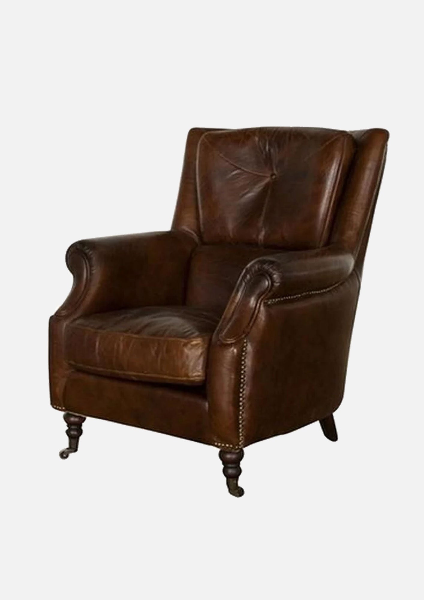 Loretta Leather Chair | Brown