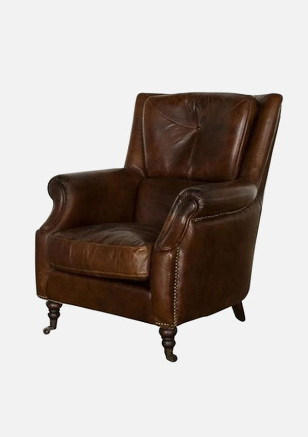 Loretta Leather Chair | Brown