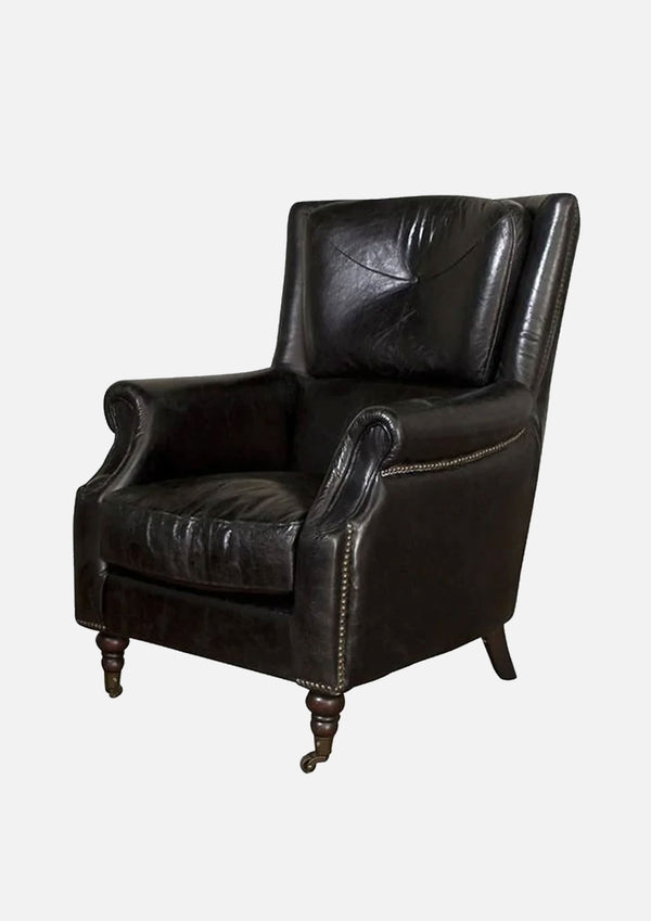 Loretta Leather Chair | Black