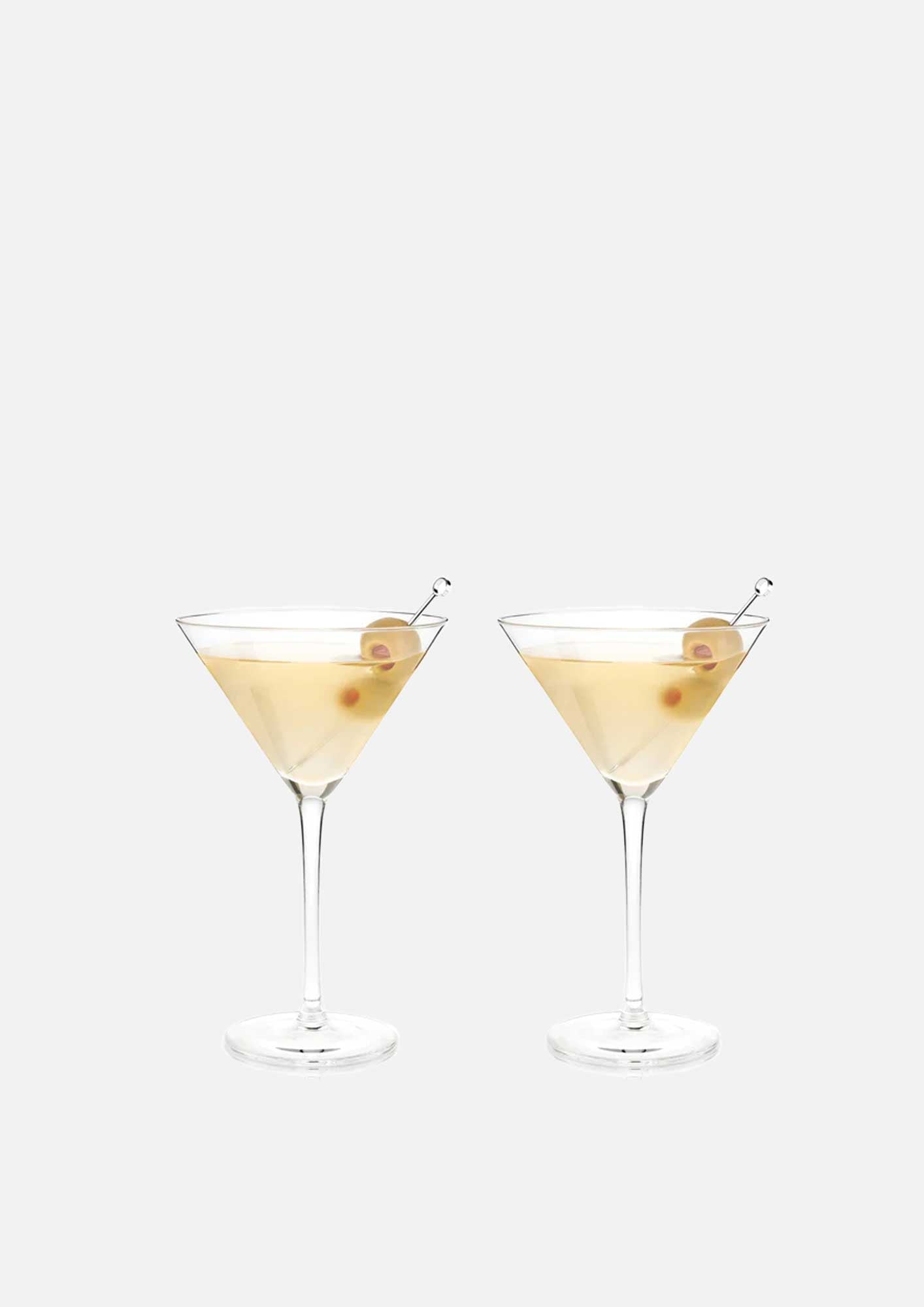 Stemmed Crystal Martini Glasses