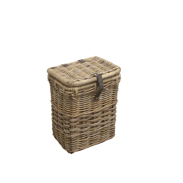 Grove Rectangle Laundry Basket w/Leather Strap