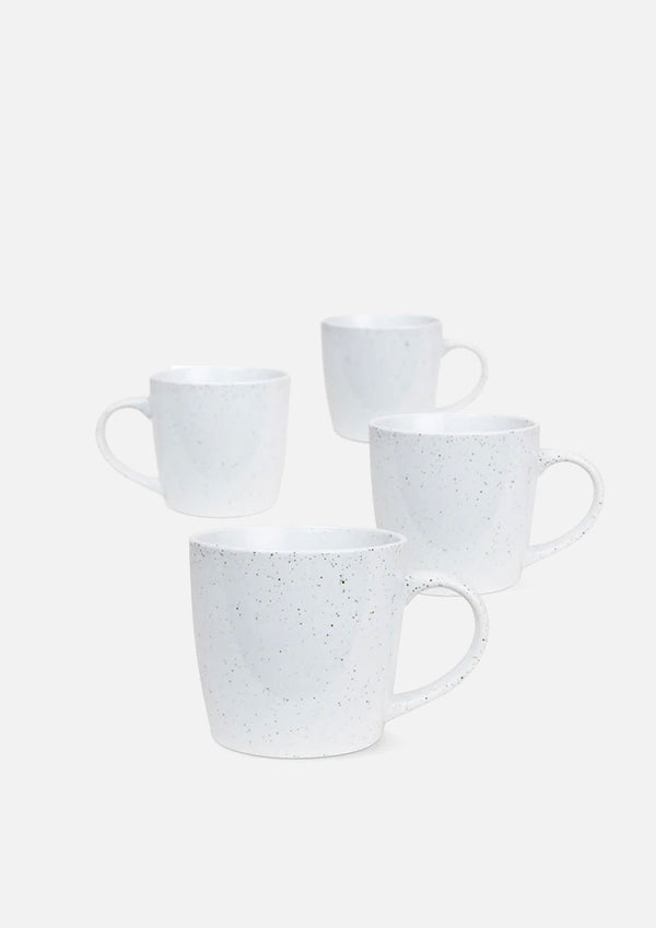 White Granite Mug Set